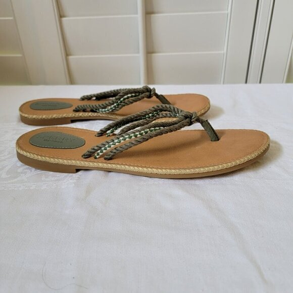 Sperry Size 8.5 Anchor Coy rope sandal flip flop olive green - Picture 2 of 7